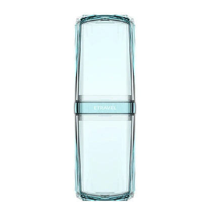Premium Travel Toothbrush and Toiletry Organiser Set with separate compartments, leak-proof cups, and accessories