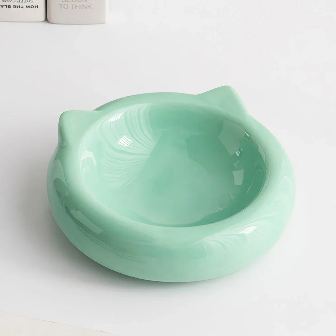 Ceramic Anti-Slip Pet Bowl for Small Dogs and Cats - Durable, Spill-Resistant, and Easy to Clean