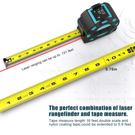 Premium 40M 2-in-1 Digital Laser Tape Measure & Range Finder with advanced features for precise measurements