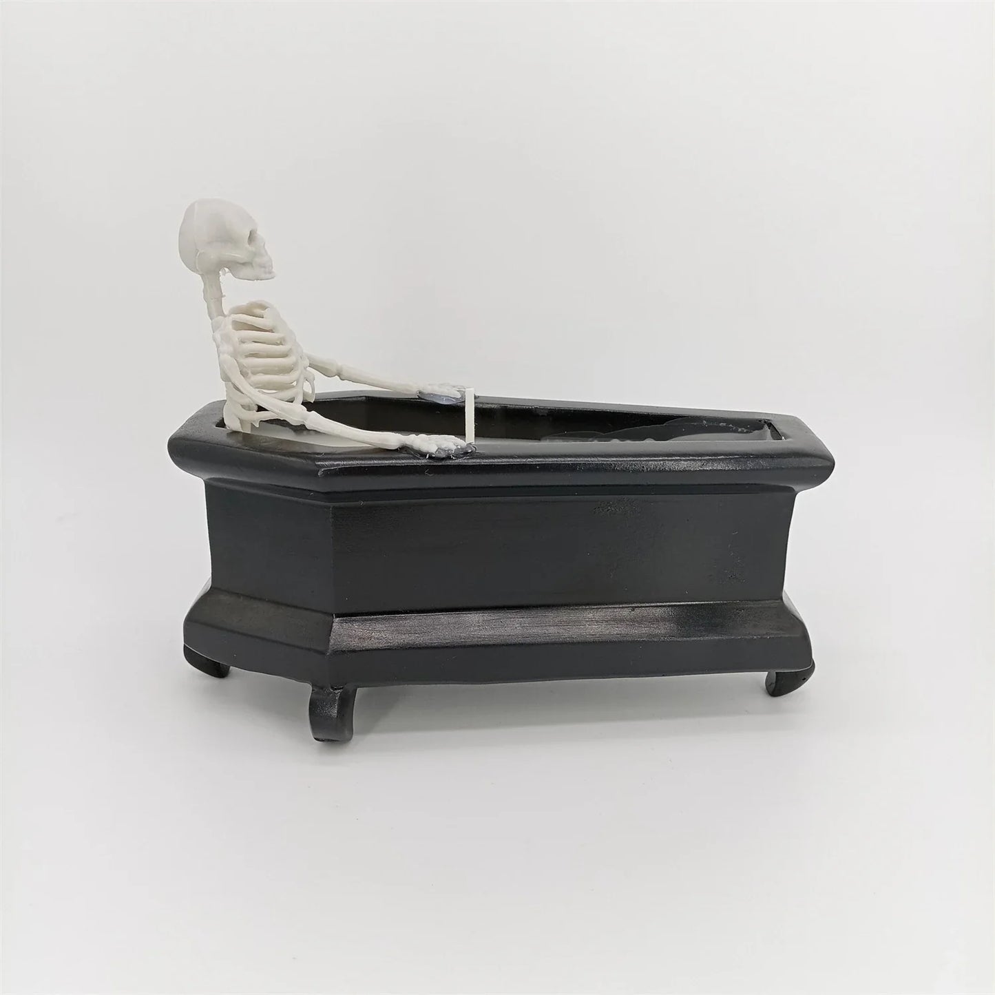Meticulously crafted resin and wax Bubble Bath Skeleton Halloween decoration with enchanting details