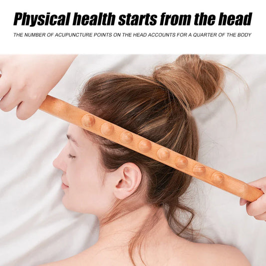 Premium Natural Wood Guasha Scraping Stick for Deep Tissue Massage and Relaxation