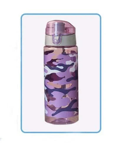 Stylish camouflage-patterned water bottle with 600ml capacity for outdoor adventures in the UK