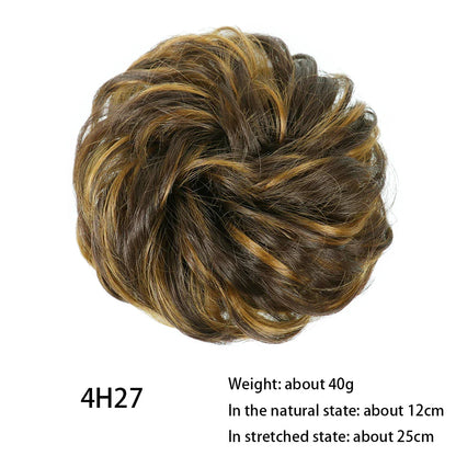 Messy Chignon Donut Hair Bun Pad in Fawn Brown, a versatile hair accessory that provides effortless elegance