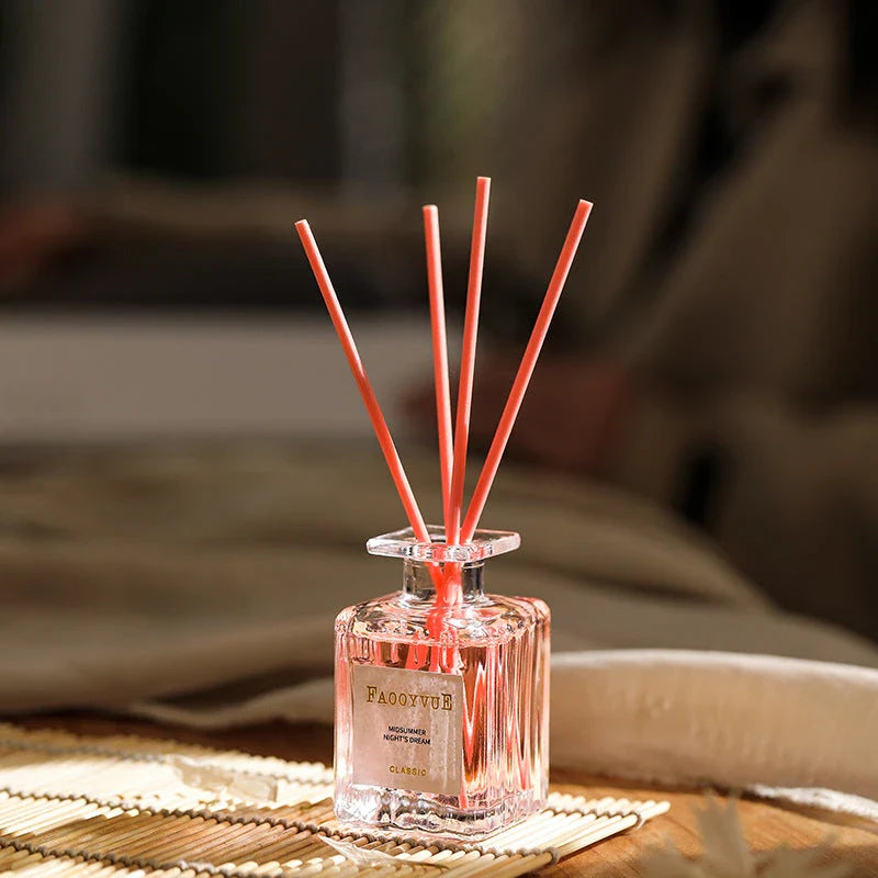 Romantic Manor Perfume Reed Diffuser - Elegant glass bottle with premium essential oil fragrance for a soothing and inviting atmosphere