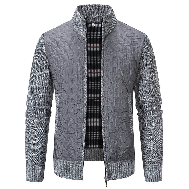 Premium slim-fit jacket with stand collar in a range of classic colours, made from high-quality chenille fabric for exceptional warmth and comfort.