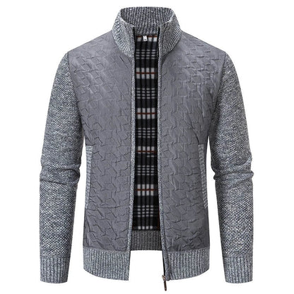 Premium slim-fit jacket with stand collar in a range of classic colours, made from high-quality chenille fabric for exceptional warmth and comfort.