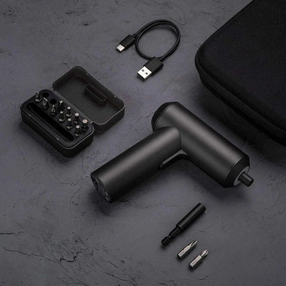 A powerful 3.6V cordless electric screwdriver with 12 precision bits, designed for efficient home DIY tasks like furniture assembly and appliance repair.