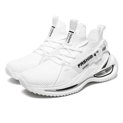 A pair of modern, lightweight Korean men's sports shoes in a variety of colours