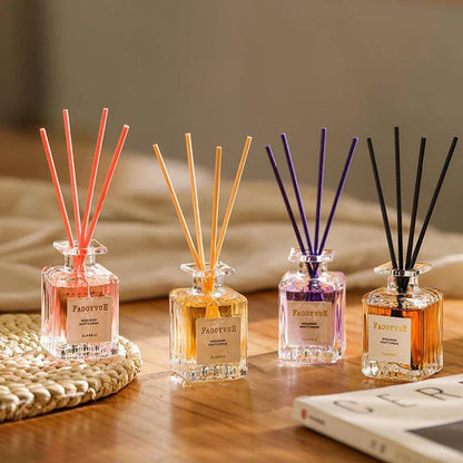Romantic Manor Perfume Reed Diffuser - Elegant glass bottle with premium essential oil fragrance for a soothing and inviting atmosphere