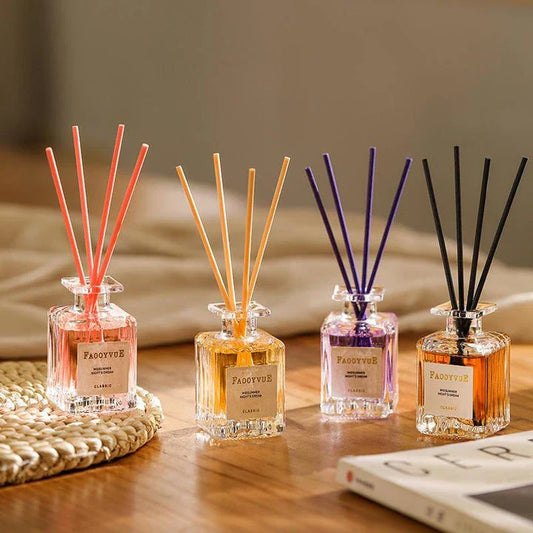 Romantic Manor Perfume Reed Diffuser - Elegant glass bottle with premium essential oil fragrance for a soothing and inviting atmosphere