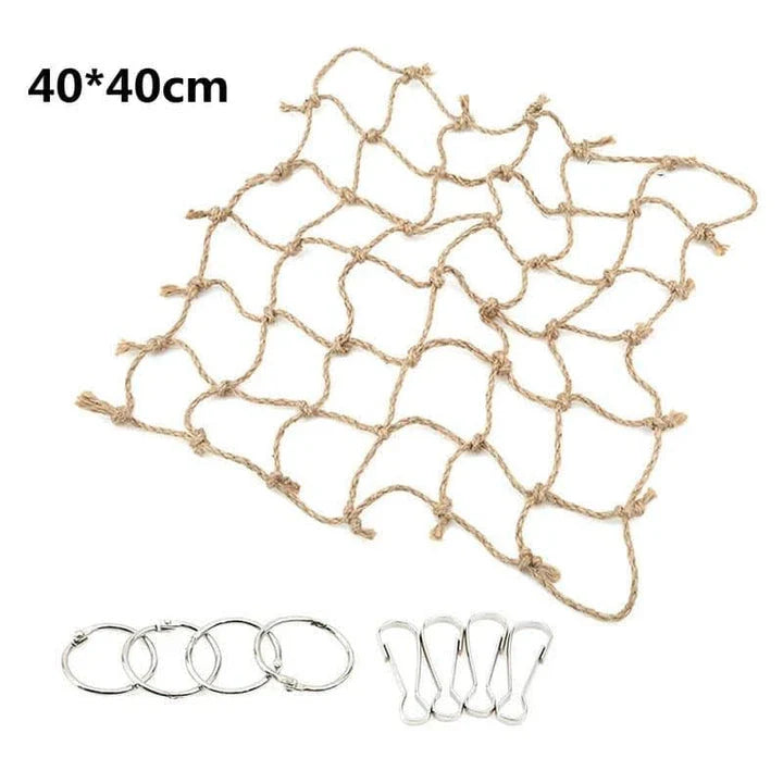 Premium linen climbing net toy designed for British bird owners to encourage natural climbing and physical activity