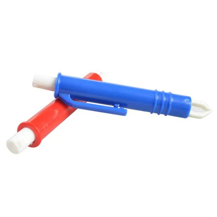 Premium Hair Tick Remover Grooming Tool for Pets, available in red and blue colours, designed to effectively remove ticks, fleas, and other pests from your pet's coat.