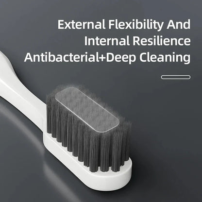 Premium Extra Hard Men's Toothbrush Cleaning Set with Small and Medium Bristles for Thorough Plaque Removal and Oral Hygiene