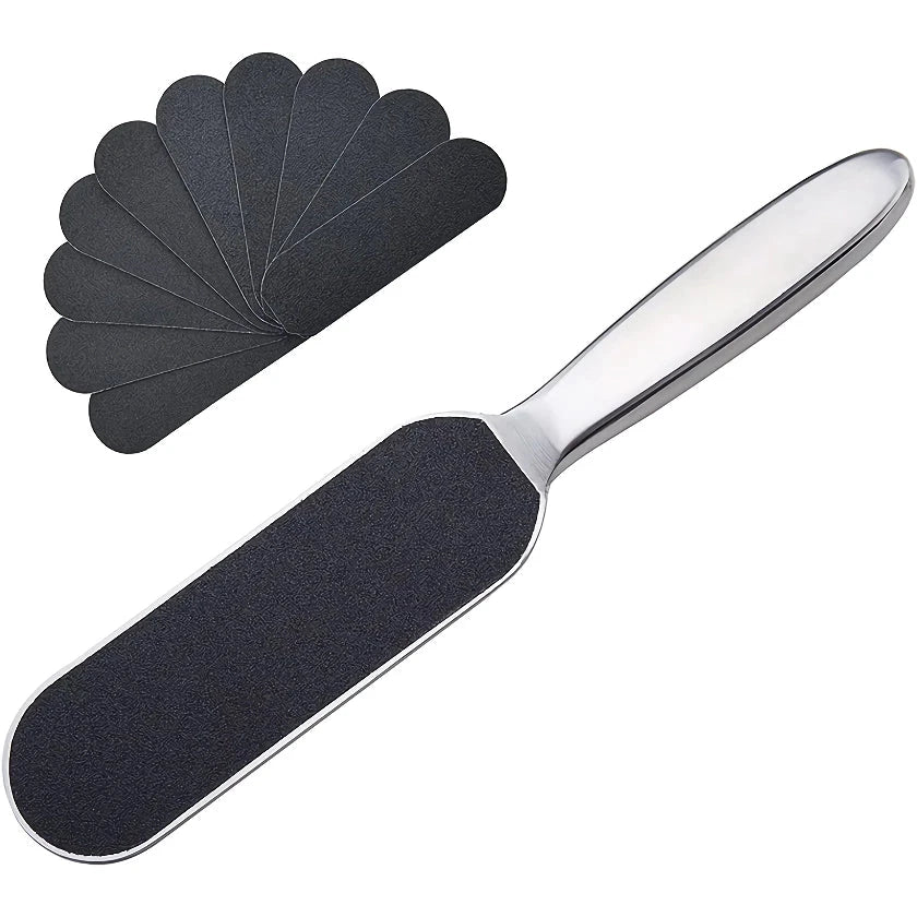 Premium double-sided stainless steel foot file for salon-quality pedicures at home