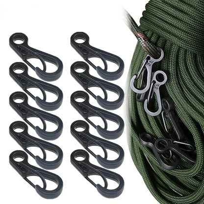 Premium 10-pack of Mini Spring Backpack Clasps made from durable aluminium alloy for secure outdoor and everyday use