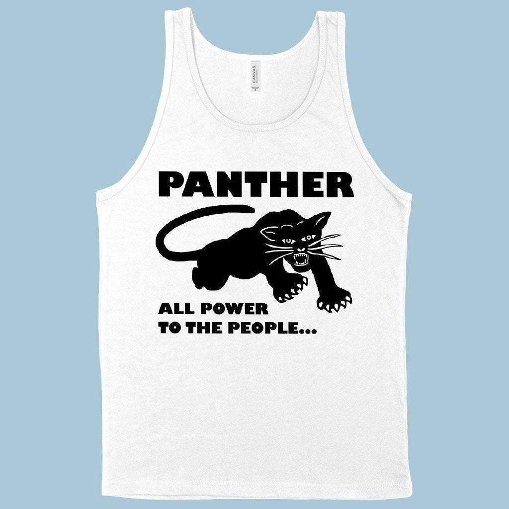 Black Panther Men's Tank Top with Iconic Panther Graphic Design in Soft, Flexible Cotton