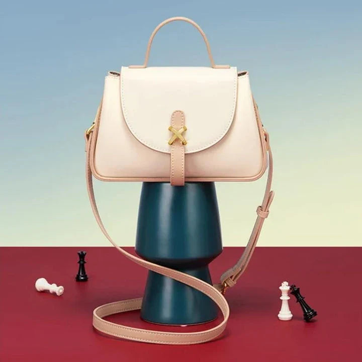 Luxury leather shoulder bag for women, featuring a sleek design, spacious interior, and premium split leather construction.