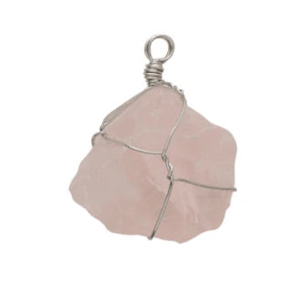 Handcrafted natural stone pendant necklace with irregular crystal for a distinctive and rustic charm
