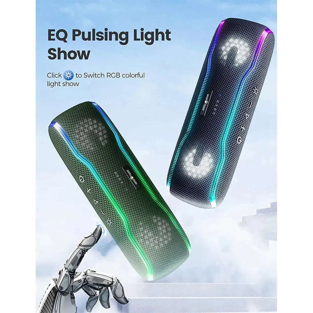 Premium Portable Outdoor Bluetooth Speaker with 25W Stereo Sound and Colour-Changing Lights
