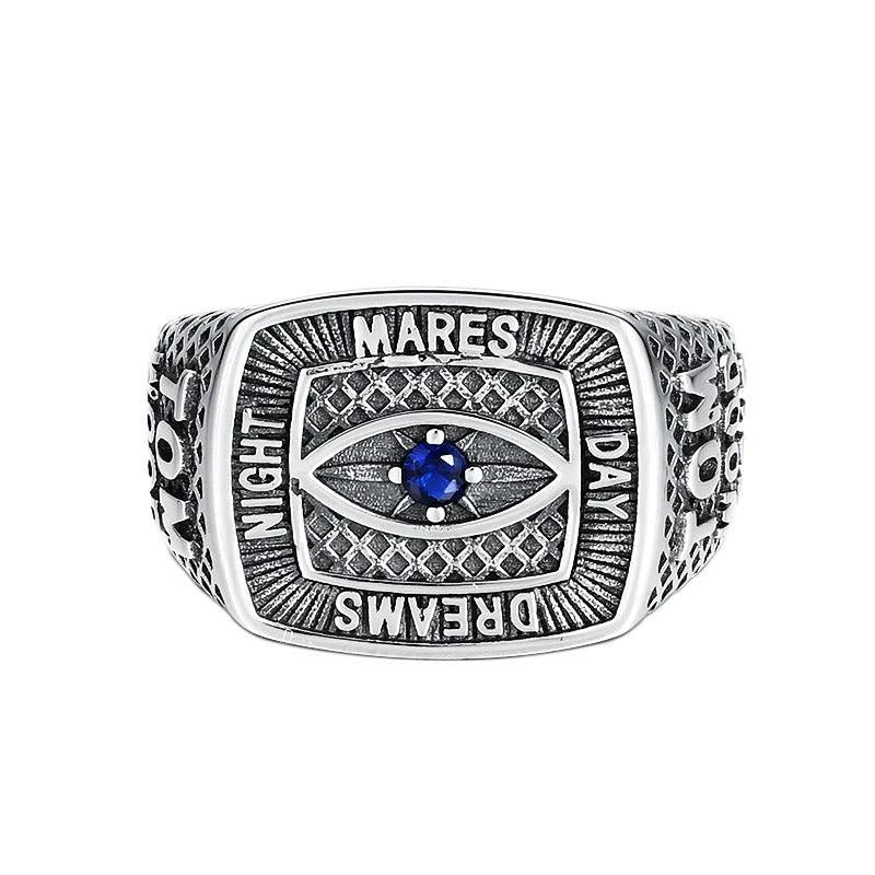 Elegant men's 925 sterling silver ring with eye-catching design, adjustable size for comfort