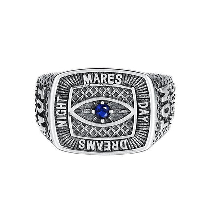 Elegant men's 925 sterling silver ring with eye-catching design, adjustable size for comfort