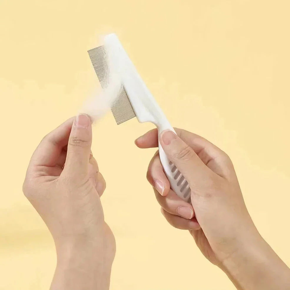 Flea Comb for Cats and Dogs - Grooming Tool for Pest Removal and Massage