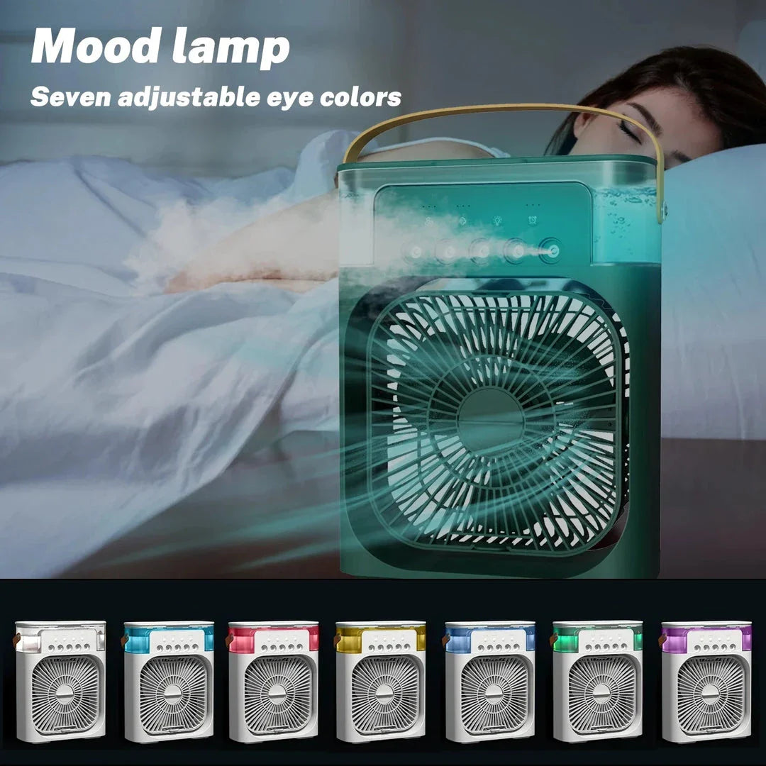 3-in-1 Portable Air Cooler with Fan, Air Conditioner, Humidifier, and LED Mood Lighting