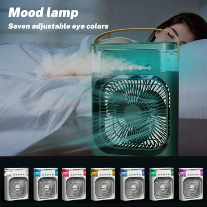 3-in-1 Portable Air Cooler with Fan, Air Conditioner, Humidifier, and LED Mood Lighting