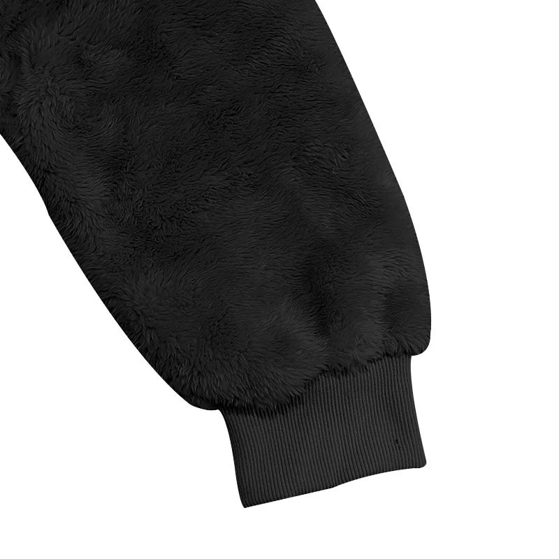 Premium double-faced velvet jumper in a range of sophisticated colours, featuring a relaxed fit and dimensional patch pockets for modern style.