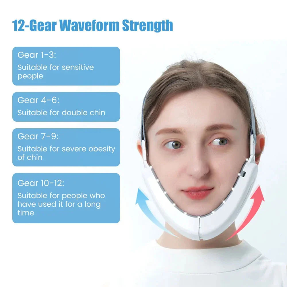 Premium Electric V-Shaped Facial Lift Device with LED Photon Therapy and EMS Microcurrent Technology
