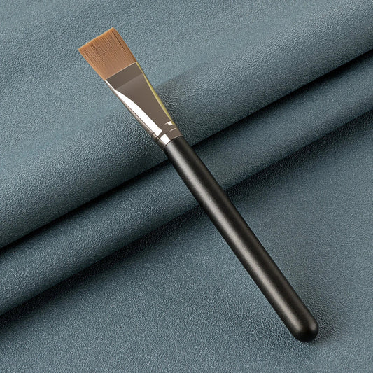 Professional Soft Foundation and Concealer Makeup Brush with Soft Wool Fibre Bristles and Ergonomic Wooden Handle