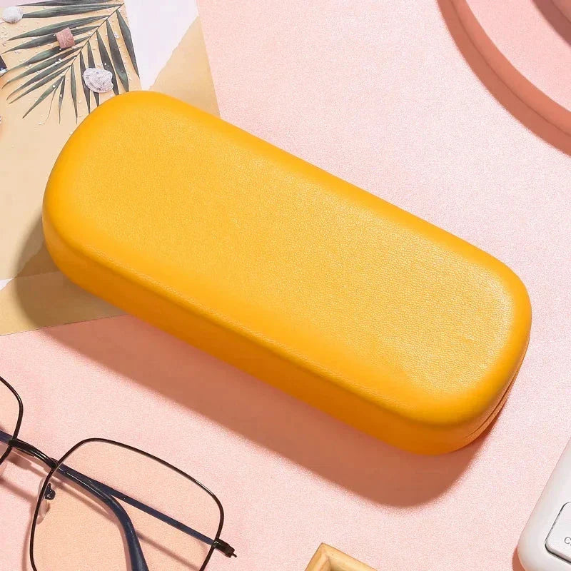 Candy-coloured PU sunglasses case with a soft, plush interior to protect your eyewear in style