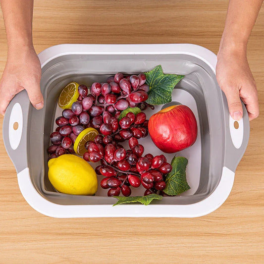 Foldable Cutting Board and Washing Bucket for Outdoor Cooking and Cleaning