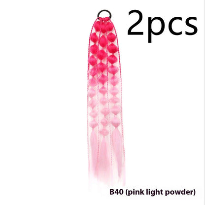 Elegant bubble braid wig in various vibrant lantern-inspired colours