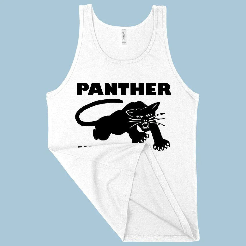 Black Panther Men's Tank Top with Iconic Panther Graphic Design in Soft, Flexible Cotton