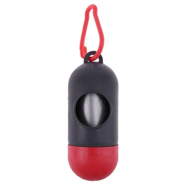 Premium poop waste bags dispenser with compact, discreet design and biodegradable bags for responsible pet waste management