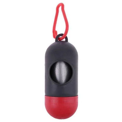 Premium poop waste bags dispenser with compact, discreet design and biodegradable bags for responsible pet waste management