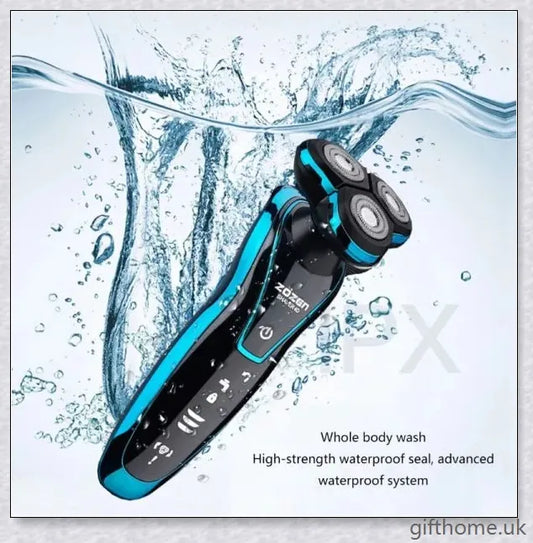 Premium 4D Rotary Electric Shaver with Floating Heads for a close, comfortable shave