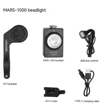 Powerful 1000-lumen bicycle headlight with waterproof design, long battery life, and intuitive controls for safe night cycling in the UK
