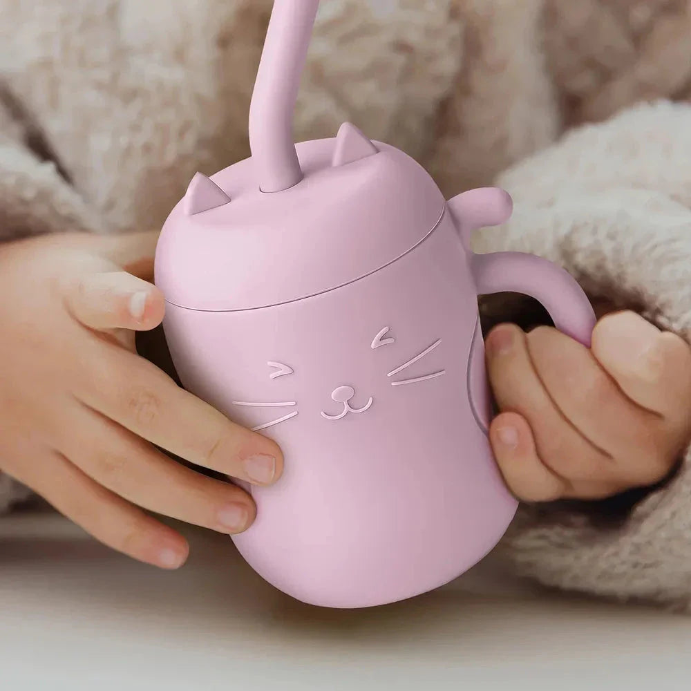 Premium leak-proof baby sippy cup with soft silicone straw and portable snack storage