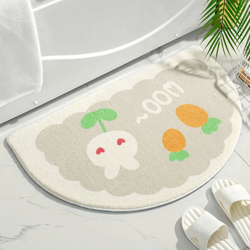 Elegant floral doormat with a charming flower design, providing a warm and welcoming entrance to your home
