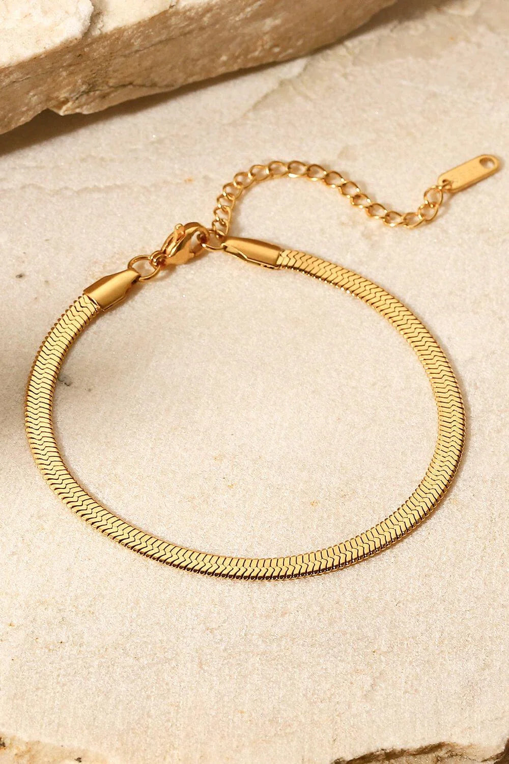 Stainless Steel Herringbone Bracelet with an elegant and sophisticated design