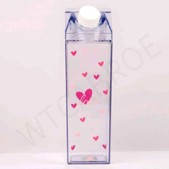 Premium transparent water bottle made with eco-friendly materials, featuring a crystal-clear design and durable construction for everyday hydration