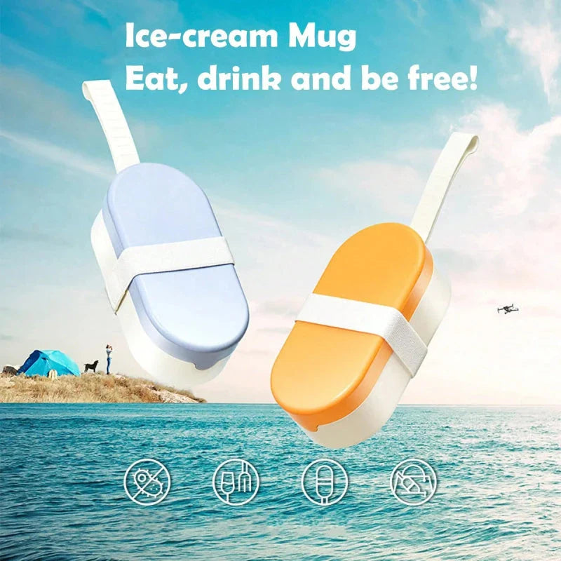 Stylish ice cream cup shaped pet feeder and water bowl for small and medium-sized pets