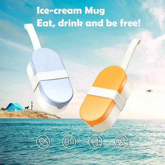 Stylish ice cream cup shaped pet feeder and water bowl for small and medium-sized pets