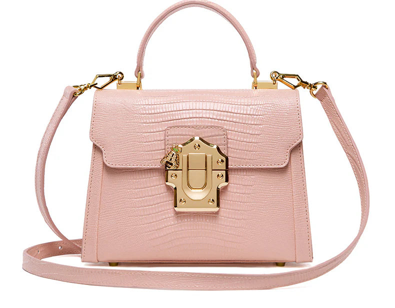 Stylish one-shoulder oblique back handbag in various colours, crafted with premium cowhide leather for timeless British elegance