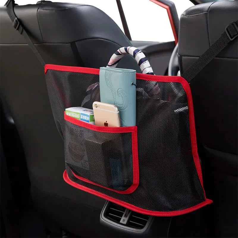 Car Seat Storage and Safety Net - Multi-Functional Organiser and Pet Barrier for Tidy and Secure Car Interior
