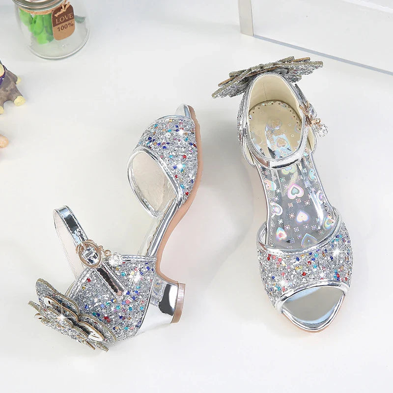 Colourful children's sandals with bow-knot design, made of premium artificial leather for comfort and style.