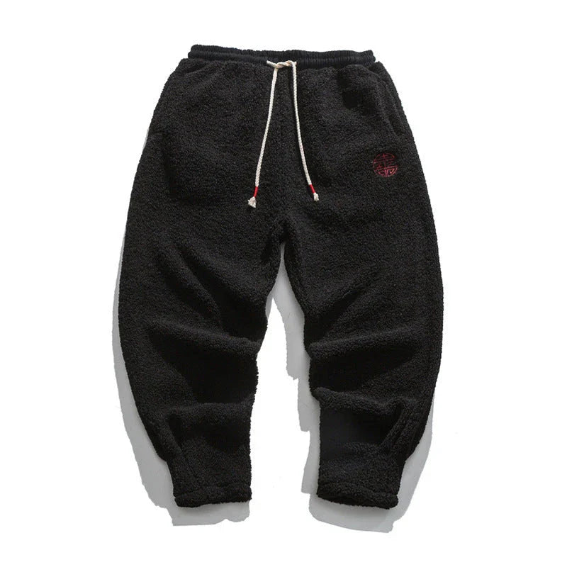 Men's Retro Style Loose Casual Trousers in a variety of colours, including milky white, brown, and black
