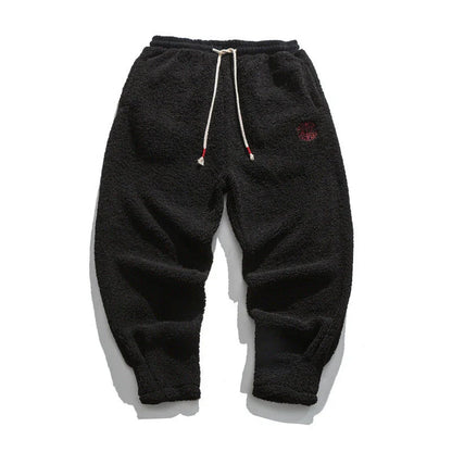 Men's Retro Style Loose Casual Trousers in a variety of colours, including milky white, brown, and black